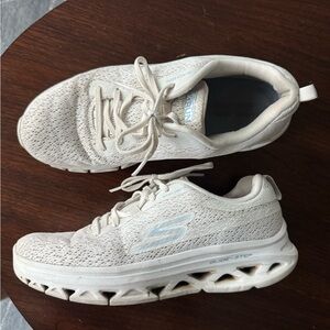 Skechers Cream Mesh Sneakers